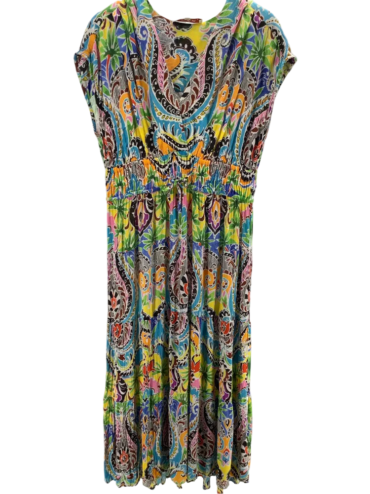 Derhy Size L Blue Multi Dress