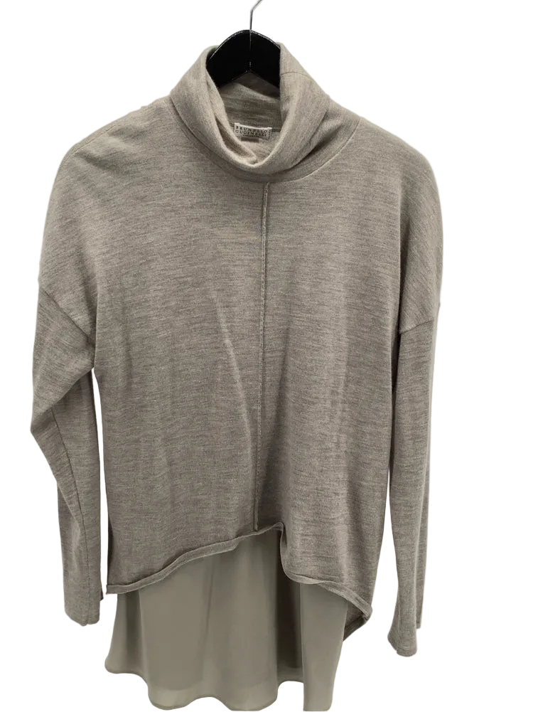 Brunello Cucinelli Size XL Tan Turtleneck
