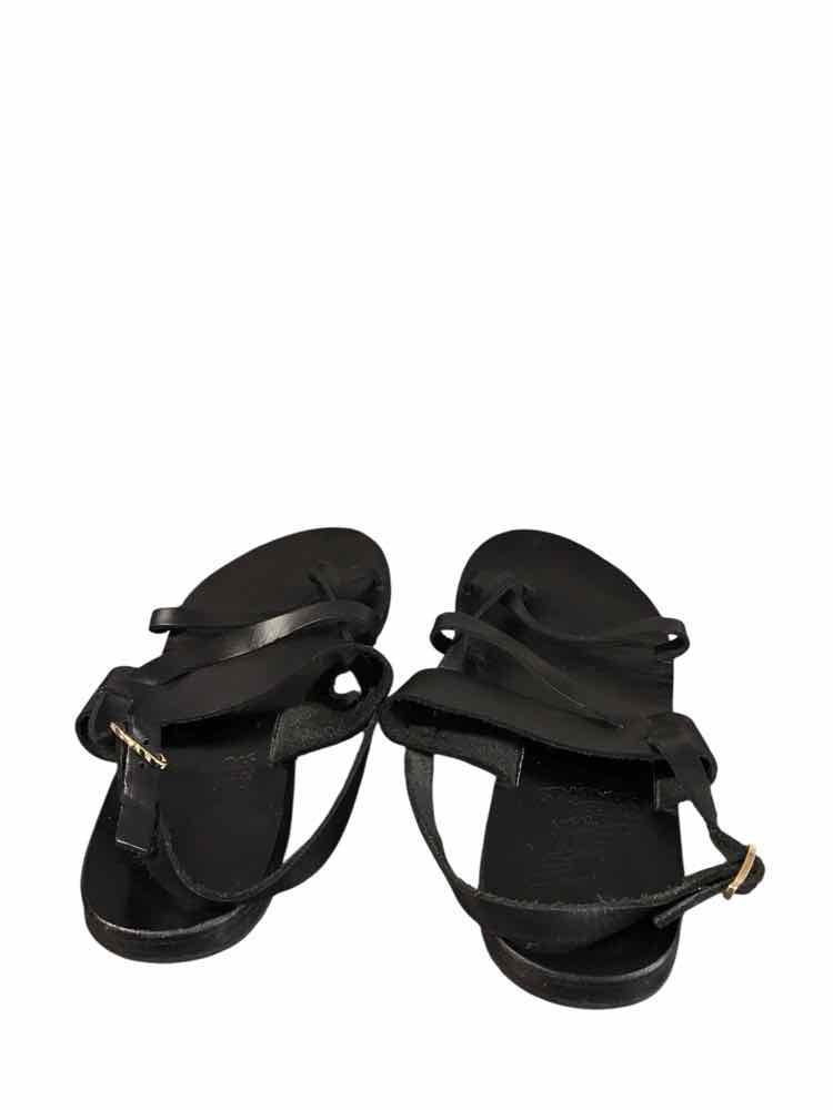 Ancient Greek Shoe Size 9 Black Alethea Sandals