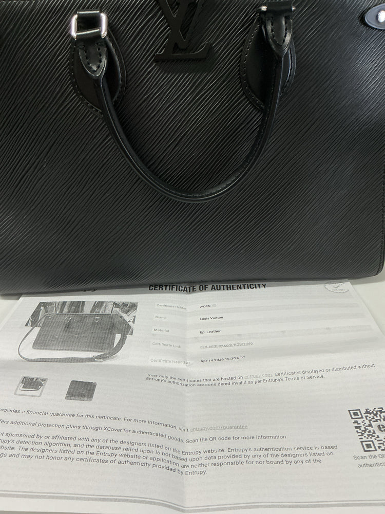 Louis Vuitton Black Epi Grenelle MM Handbags