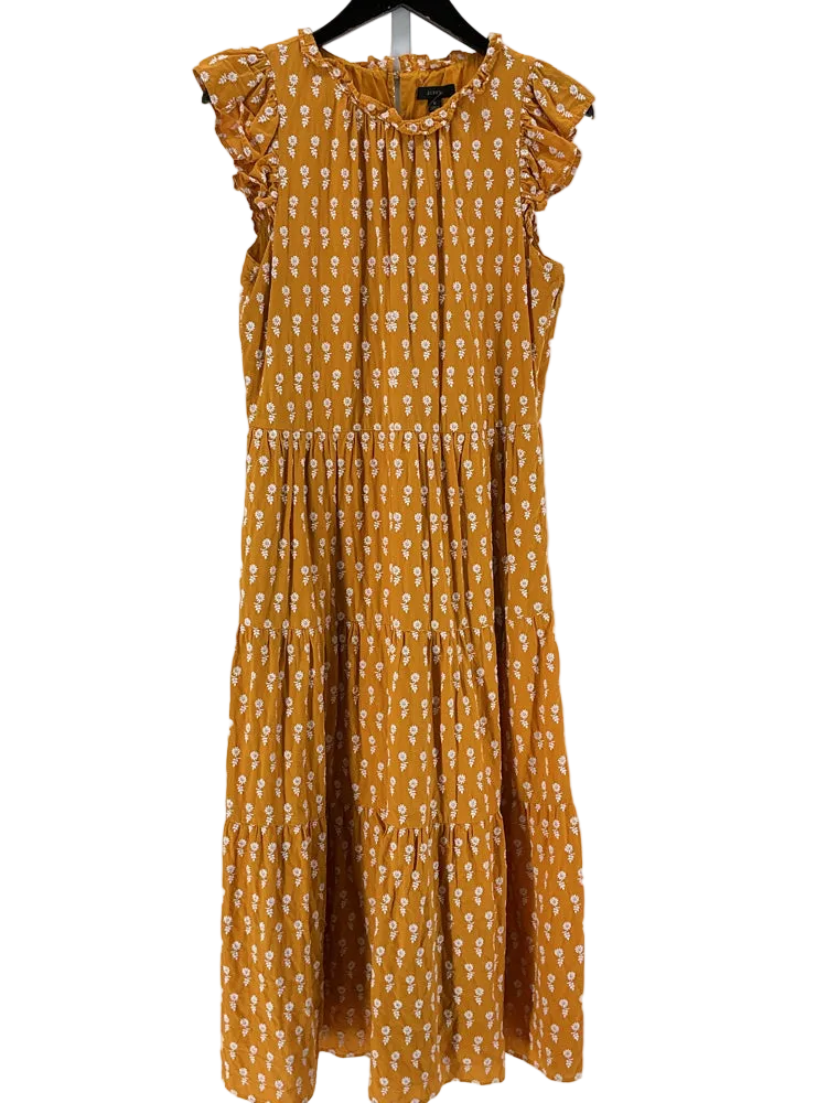 Jcrew Size S Orange & White Dress