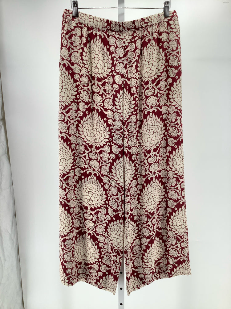 Weekend Max Mara Size M Burgundy & White Pants
