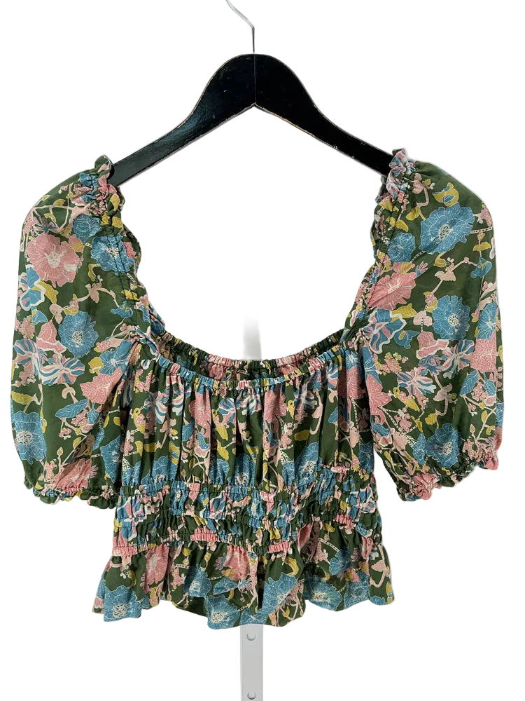 Trovata Size S Green multi Shirt