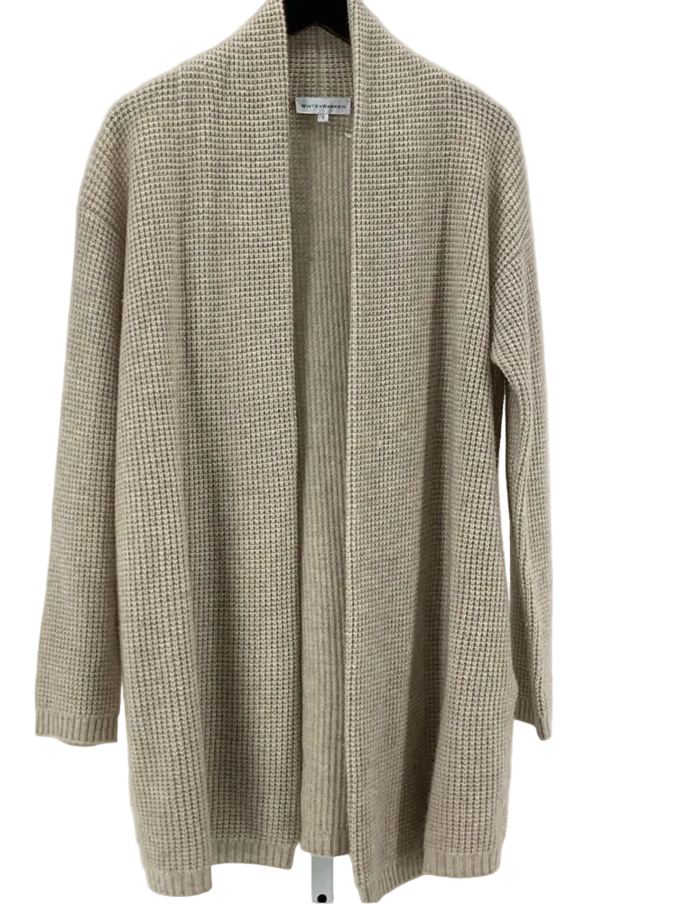 White + Warren Size S Tan Cardigan