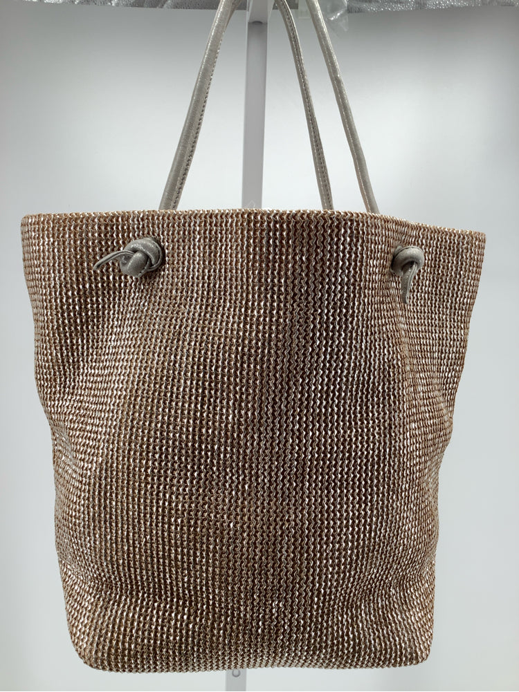 Monserat De Lucca Silver & Tan Tote