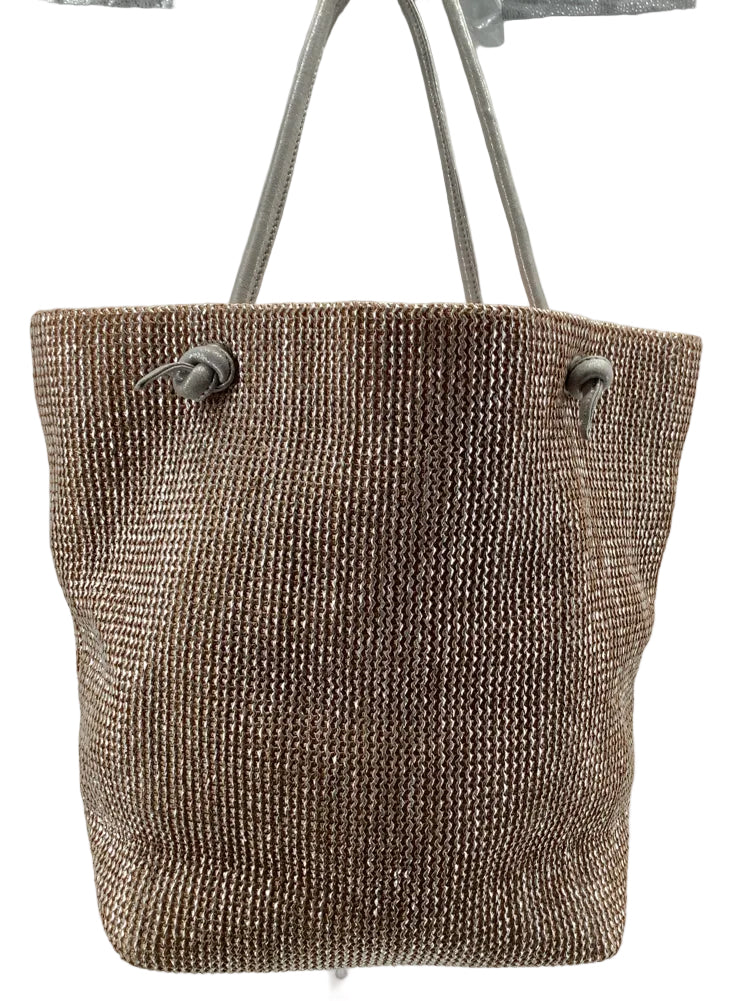 Monserat De Lucca Silver & Tan Tote