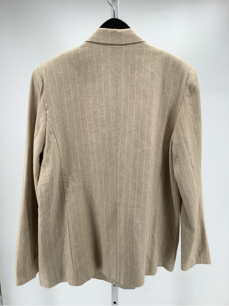 Maeve Size XL Tan & White Blazer