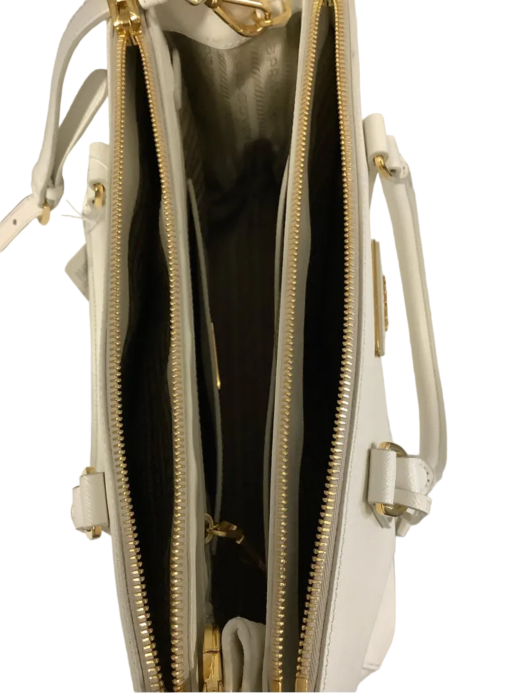 Prada White Galleria Handbags