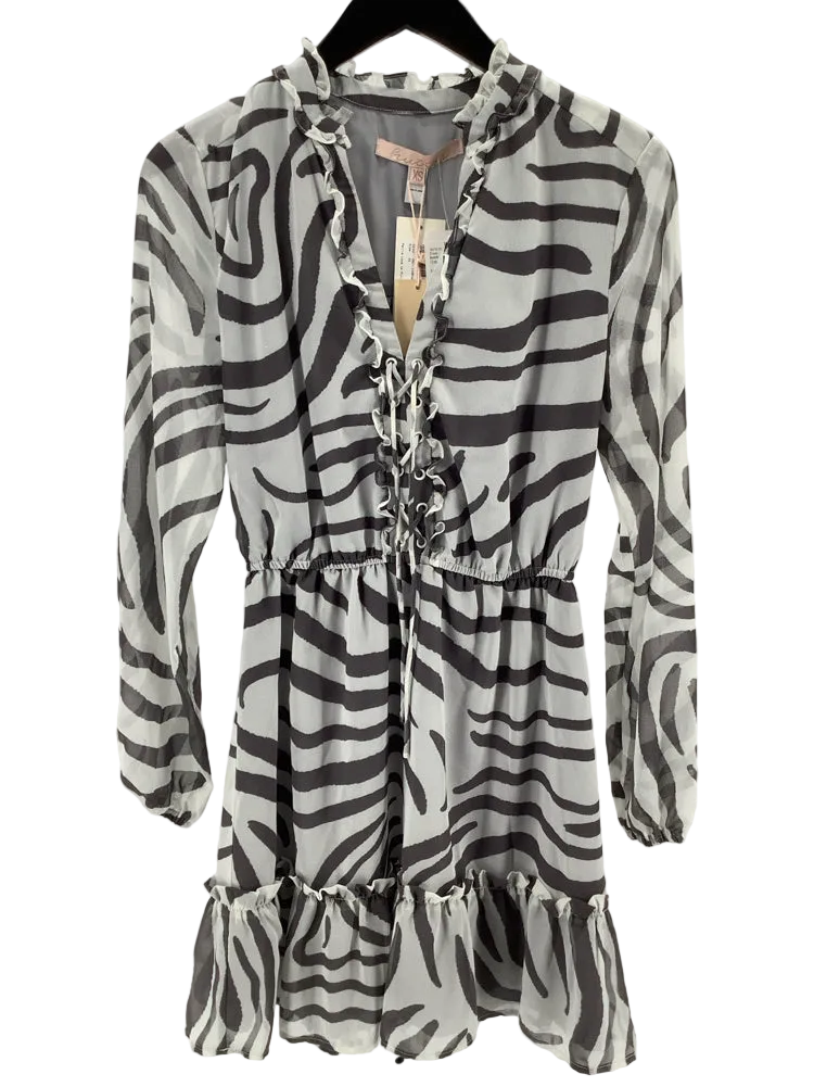 hutch Size XS Gray & White Dress