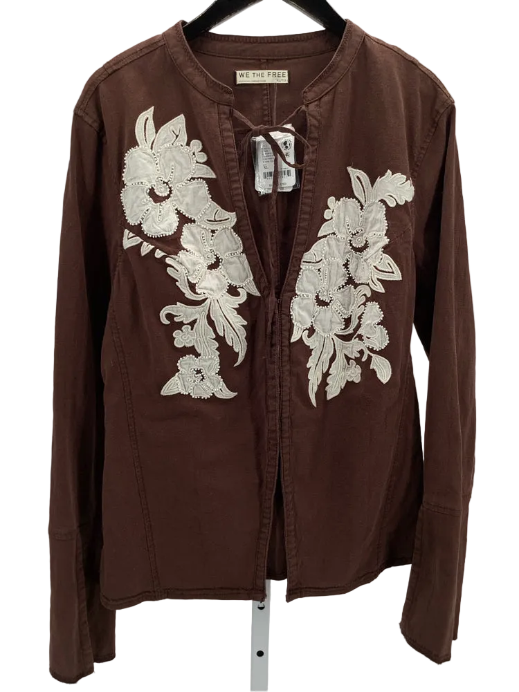 We The Free Size XL Brown & white Shirt