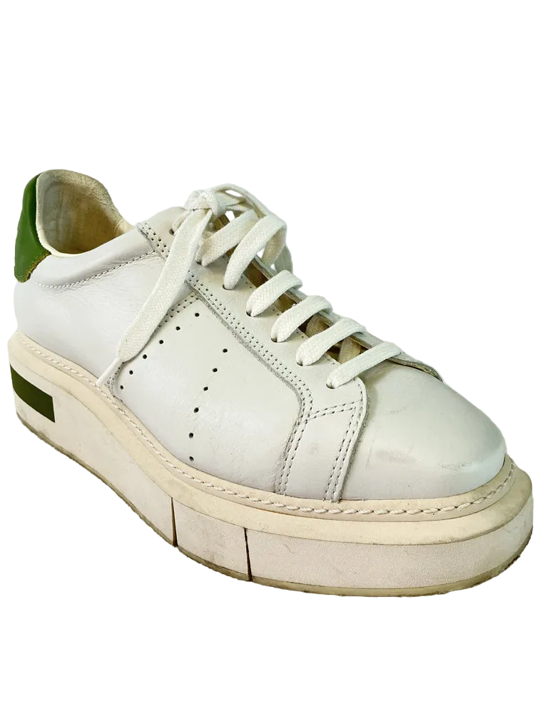 Paloma Barcelo Shoe Size 7.5 Cream & Green Sneakers