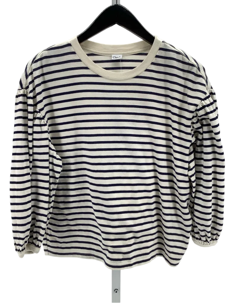 Clare V. Size S Navy & white Shirt