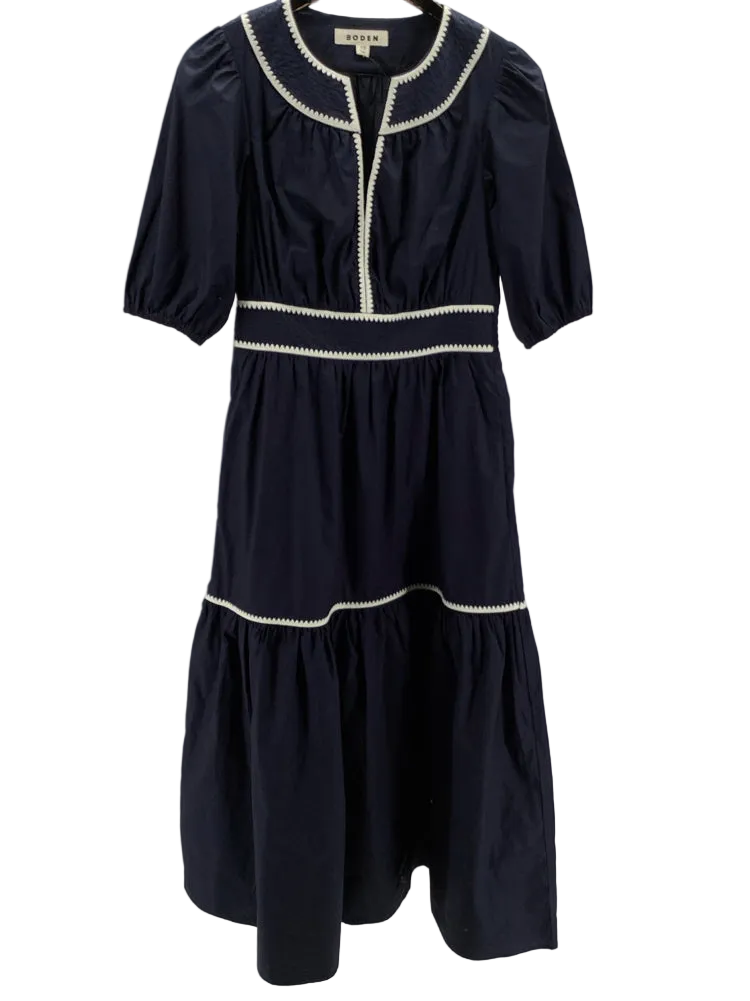 Boden Size 2 Navy & white Rhea Dress