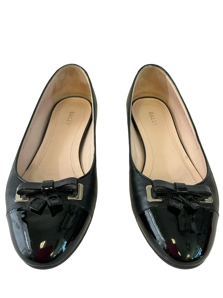 Bally Shoe Size 7.5 Black Flats