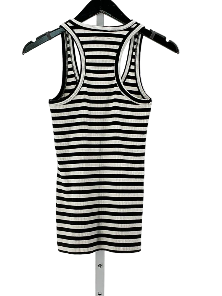 Mikuta Size M Black & White Tank Top