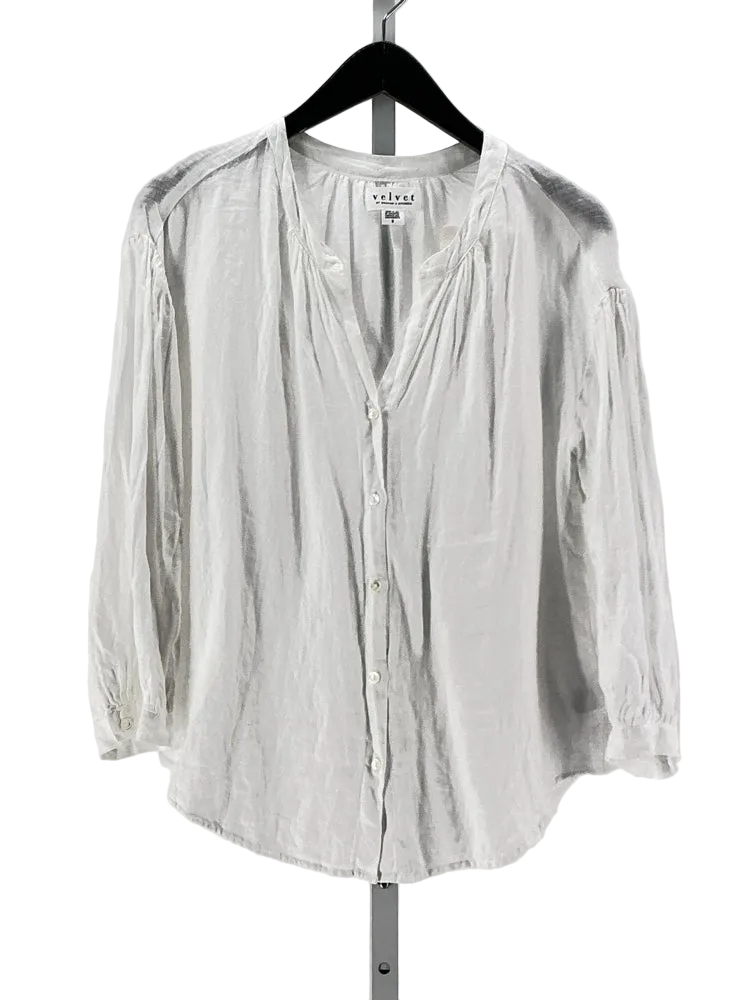 Velvet by Graham Spencer Size S White Shirt