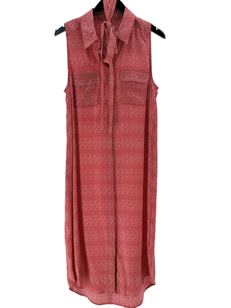 Equipment Size L Red & White Dress