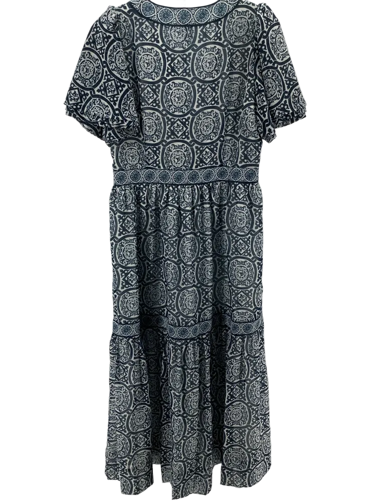 Gretchen Scott Size S Navy & white Dress