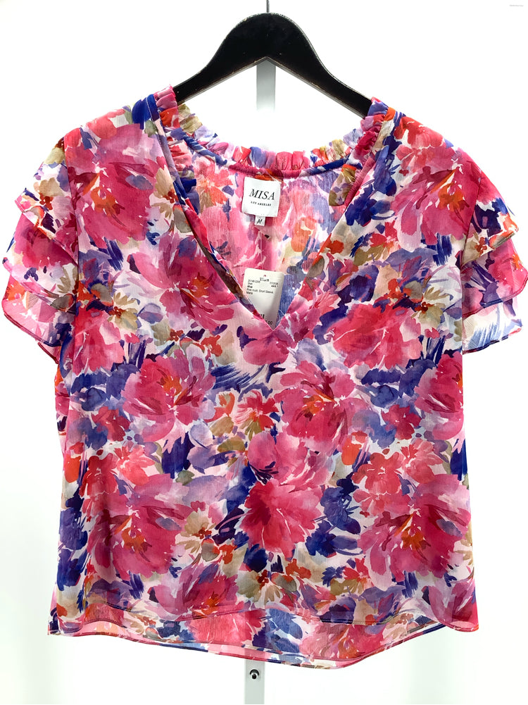 Misa Size M Pink multi Maria Shirt