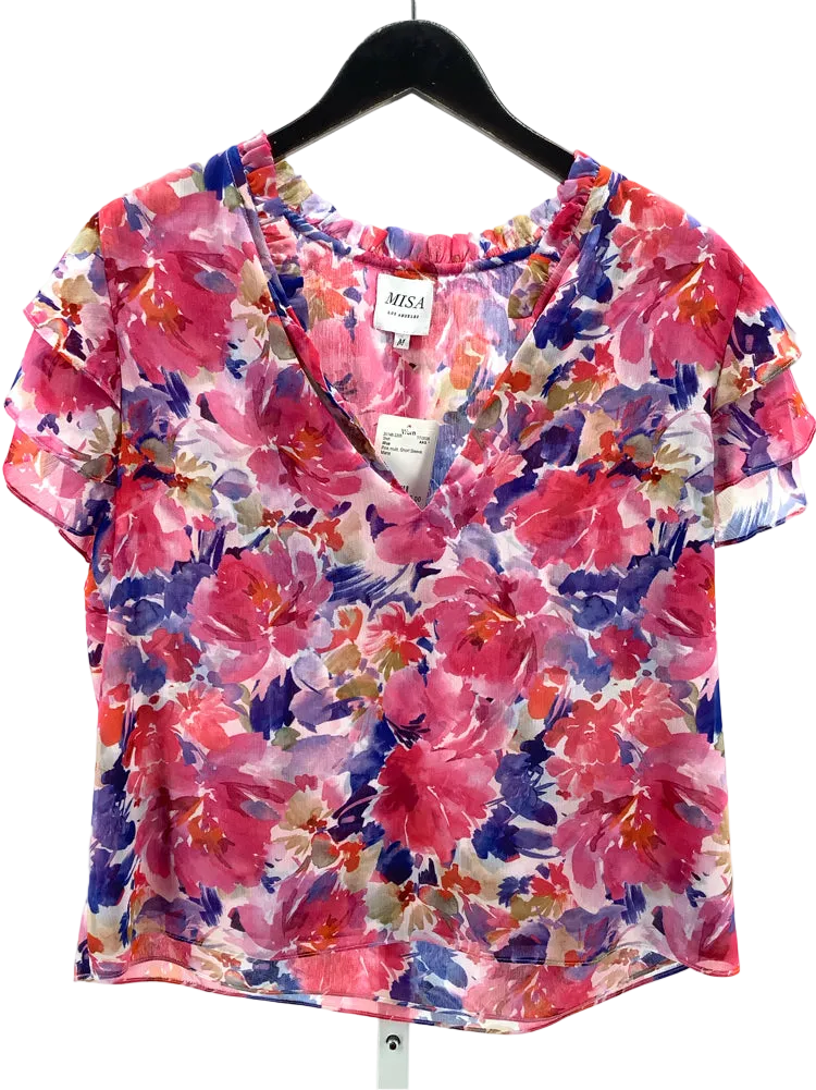 Misa Size M Pink multi Maria Shirt