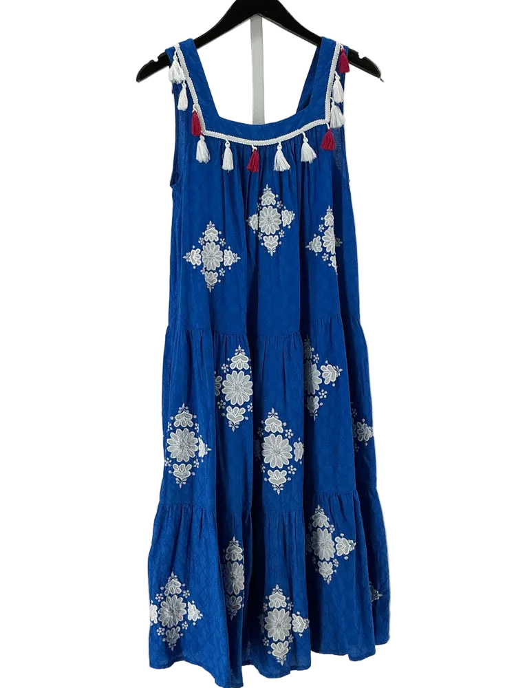 Sundance Size S Blue & White Dress