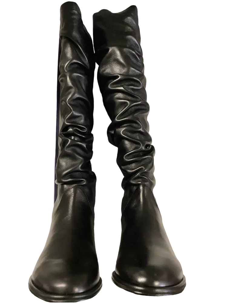 Stuart Weitzman Shoe Size 7 Black Flatscrunchy Boots