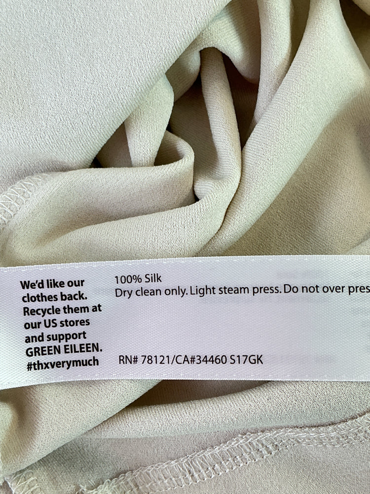 Eileen Fisher Size XS Cream Dress