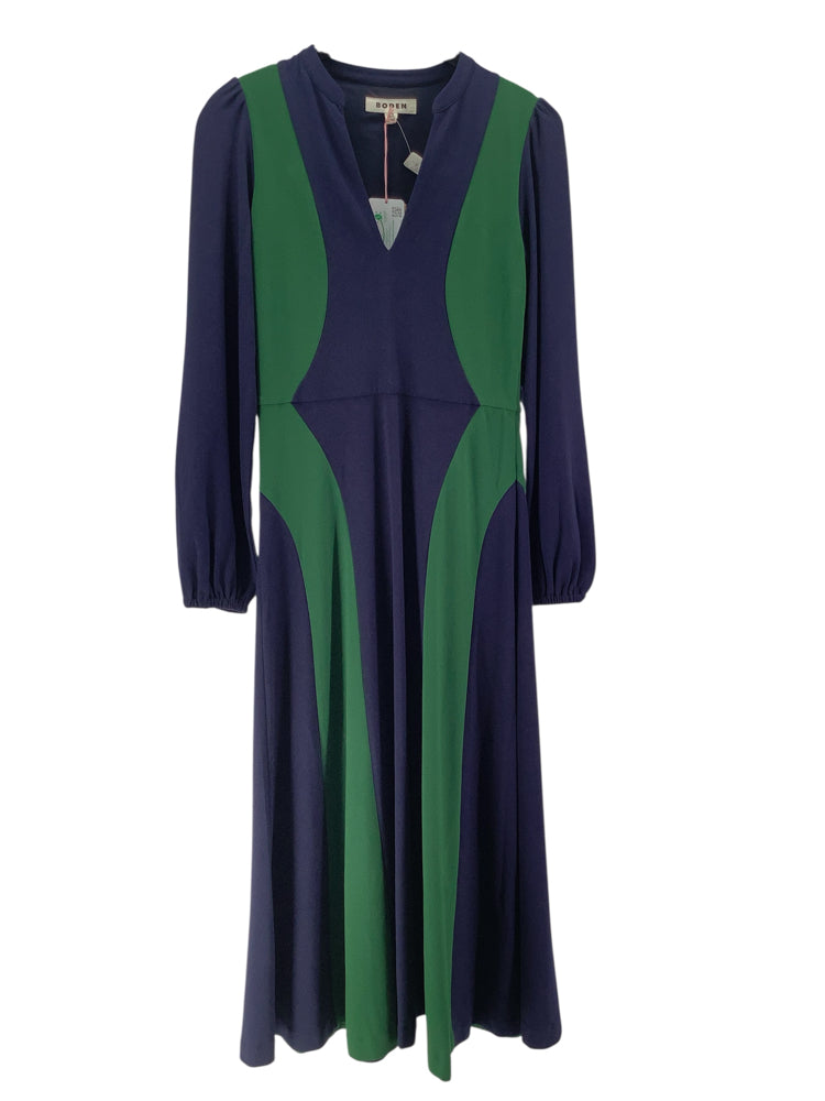 Boden Size 4 Navy & Green Dress