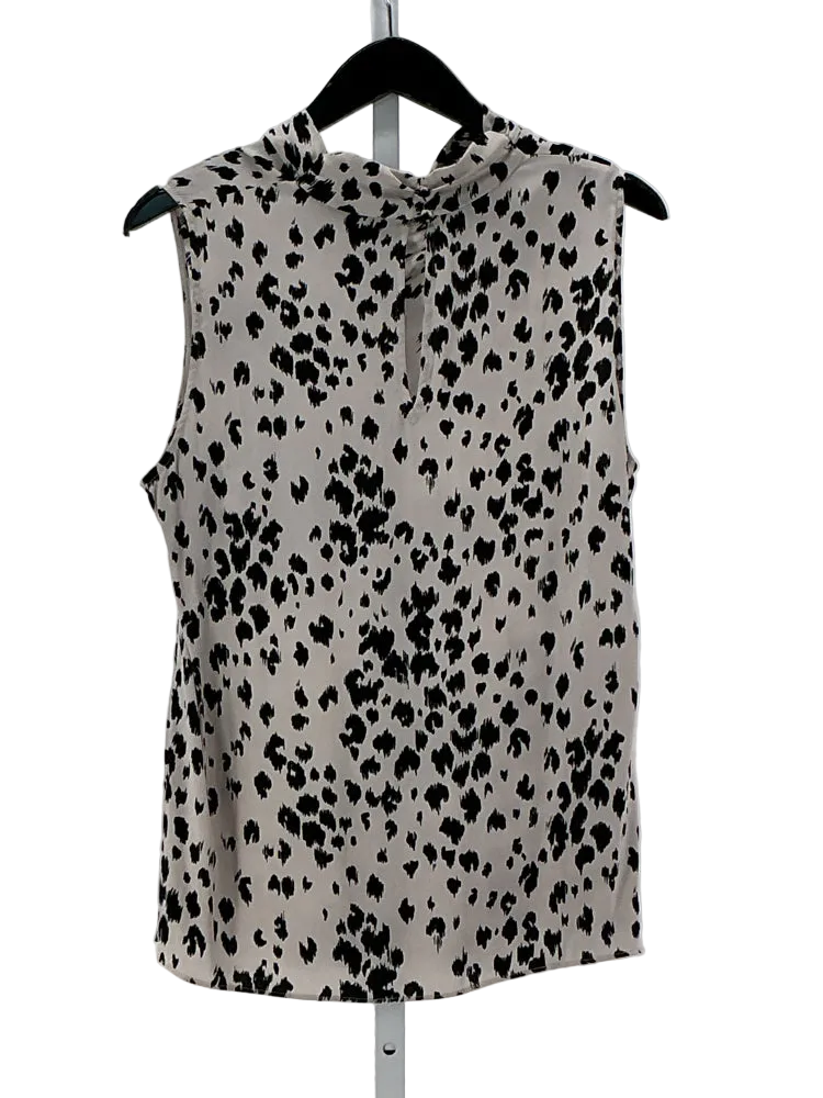 Trina Turk Size L Black & Cream Shirt