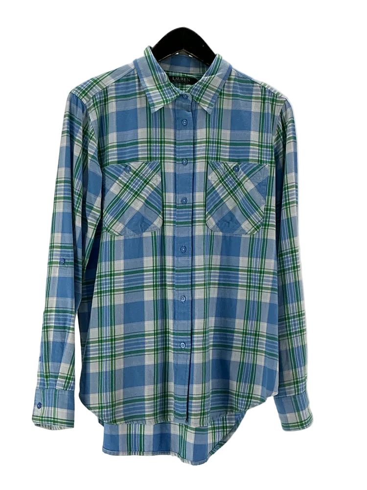 Lauren Size L Blue Multi Shirt