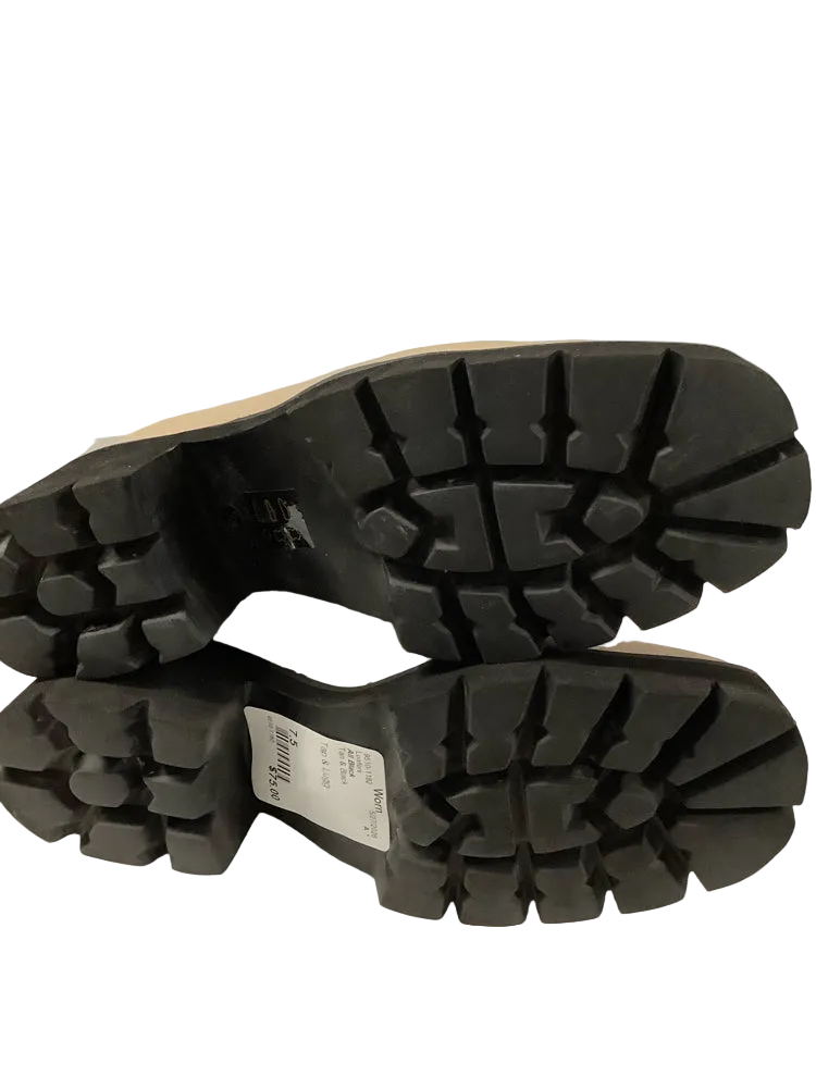 All Black Shoe Size 7.5 Tan & Black Loafers