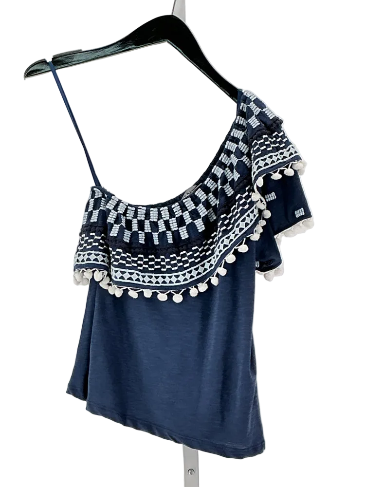 Anthropologie Size S Navy & white Shirt