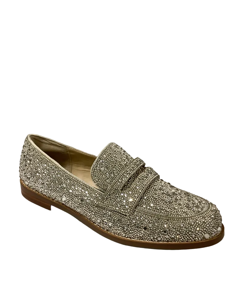 Betsey Johnson Shoe Size 10 Silver Aron Loafers