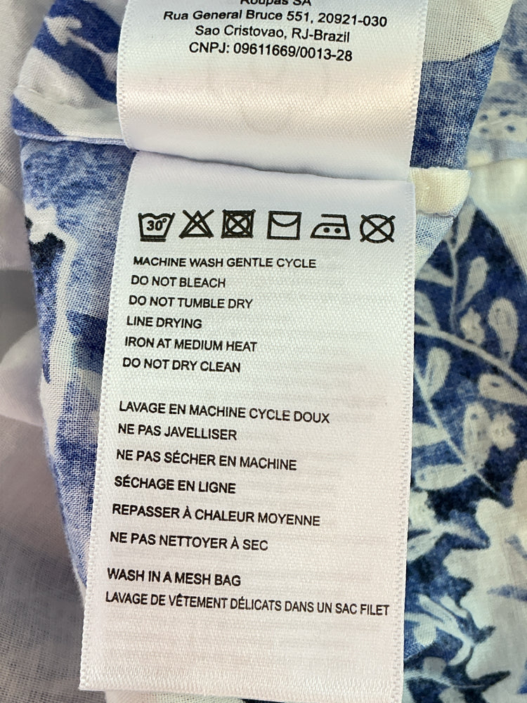 Farm Rio Size M Blue & White Dress