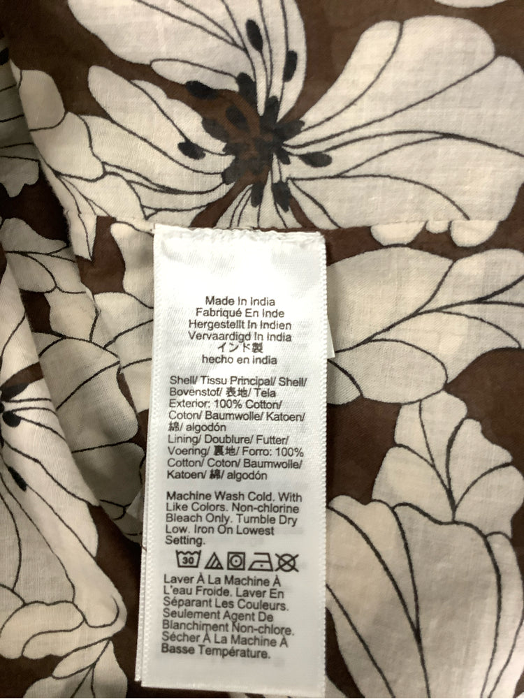Jcrew Size L Brown & Tan Rosalie Shirt