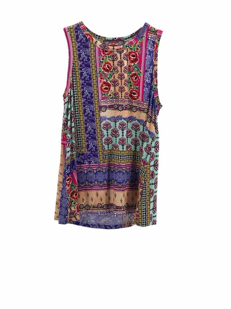 Johnny Was Size M Blue Multi Franco Tank Top