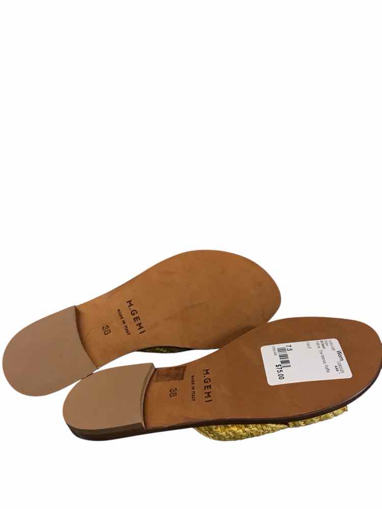 M.Gemi Shoe Size 7.5 Yellow The Marisa Slides