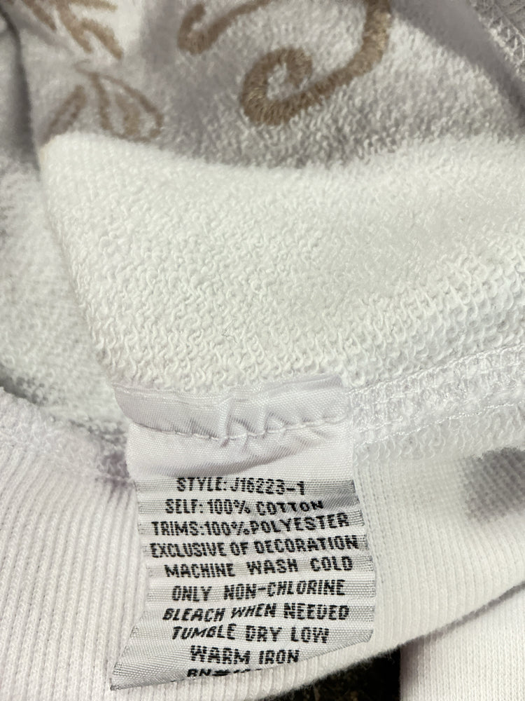 Johnny Was Size XS White & Tan Frankie Sweatshirt