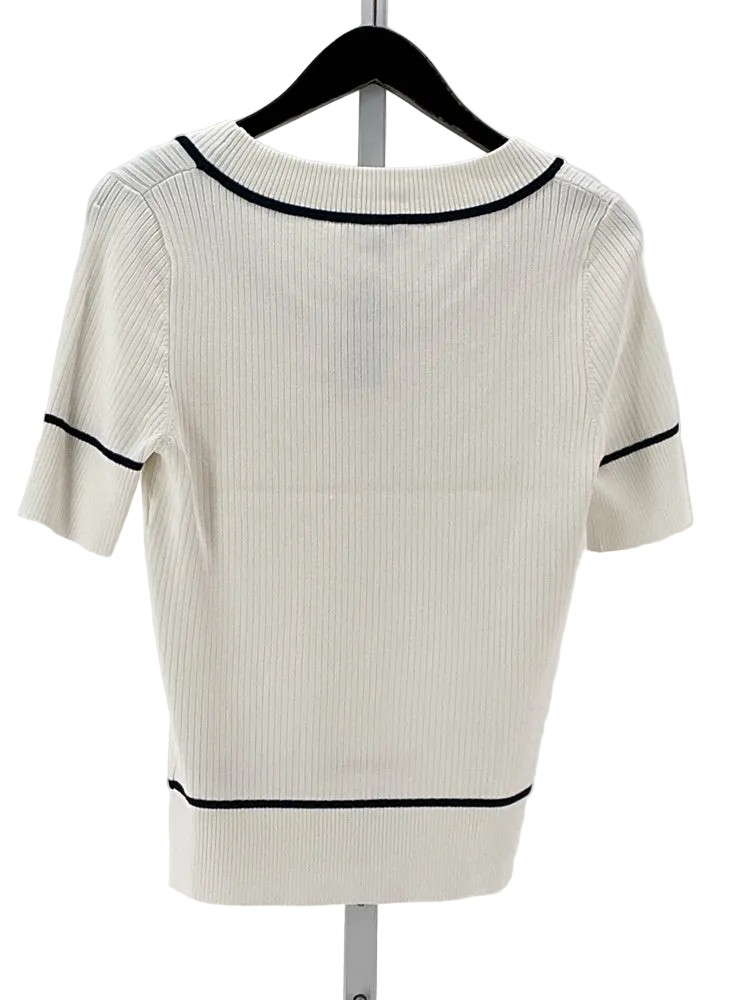 Pink Tartan Size L White & Navy Shirt