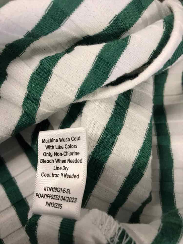 Evereve Size XS Green & White Tank Top
