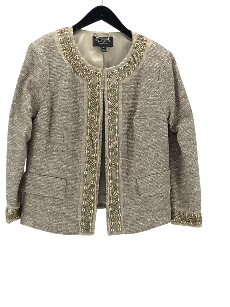 St John Couture Size 12 Tan Jacket