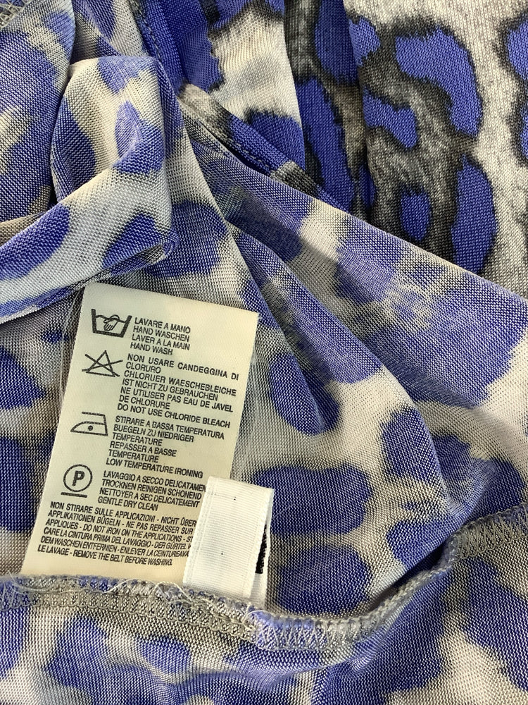 Blumarine Size 12 Blue Multi Dress
