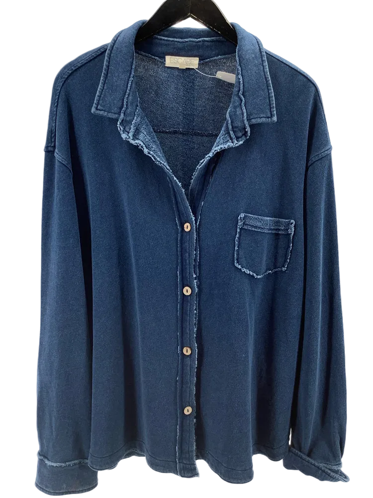 ESCAPE by habitat Size XL Blue Anywhere Shirt