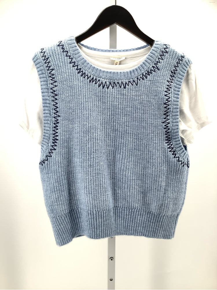 Pilcro Size M Blue & White Twofer Shirt