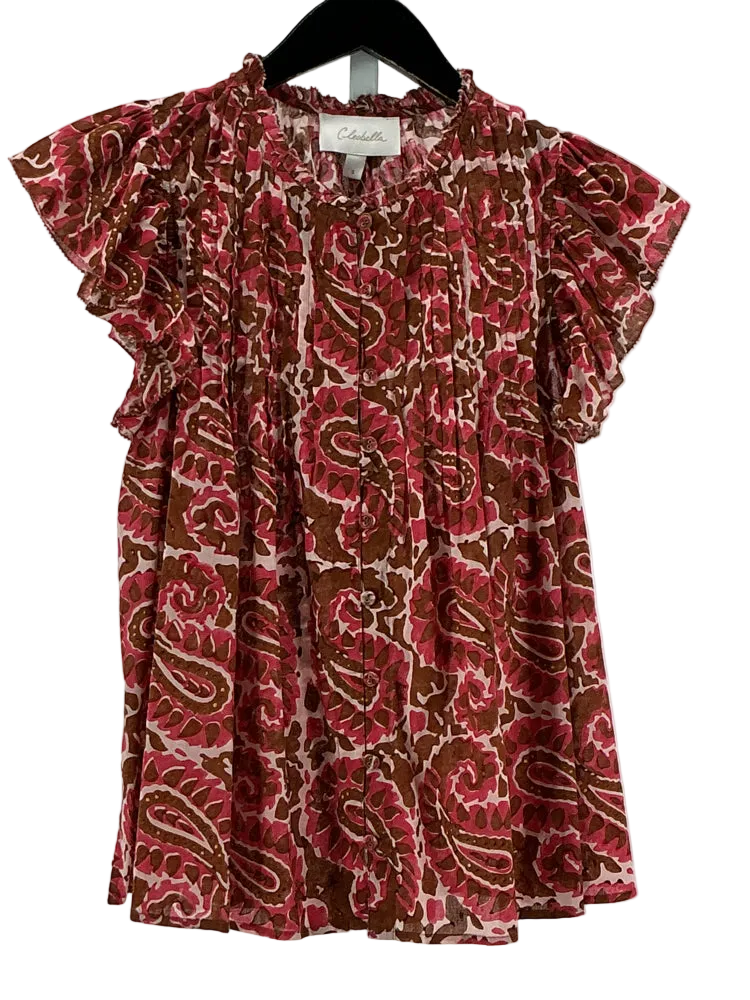Cleobella Size S Brown & Pink Shirt