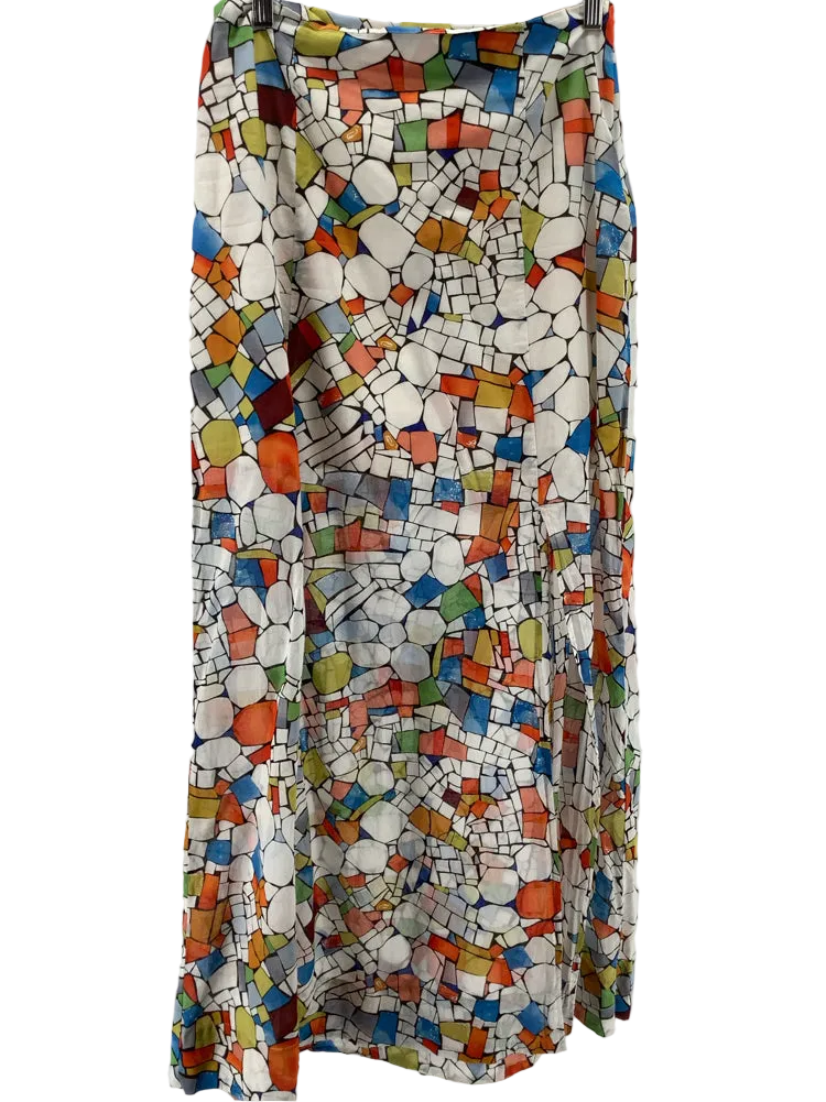 Maeve Size 6 White multi Skirt