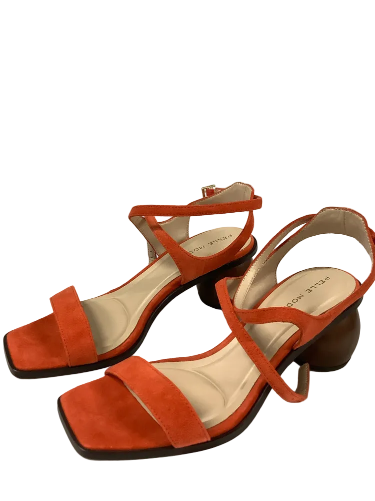 Pelle Moda Shoe Size 7 Orange Laika Heels