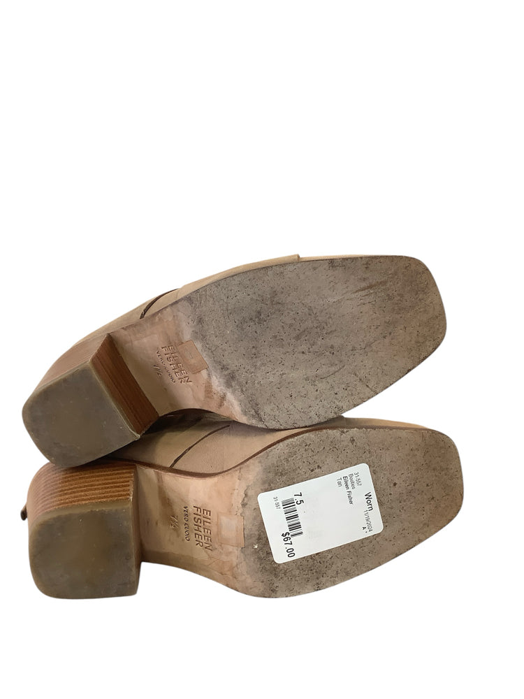 Eileen Fisher Shoe Size 7.5 Tan Booties