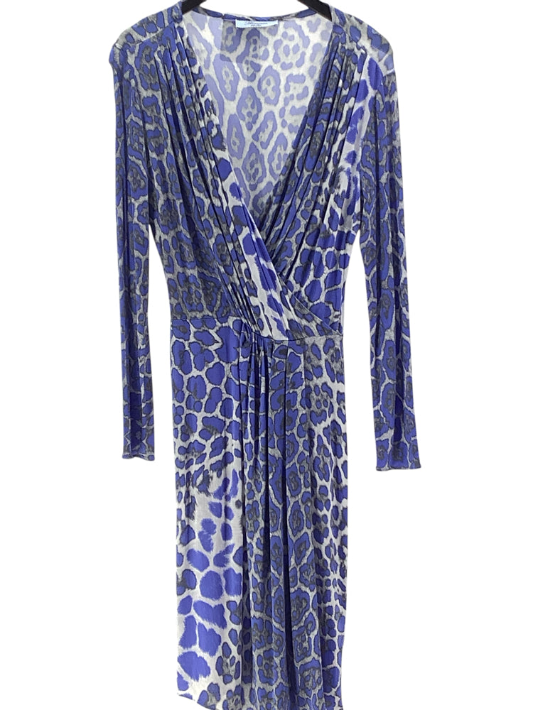 Blumarine Size 12 Blue Multi Dress