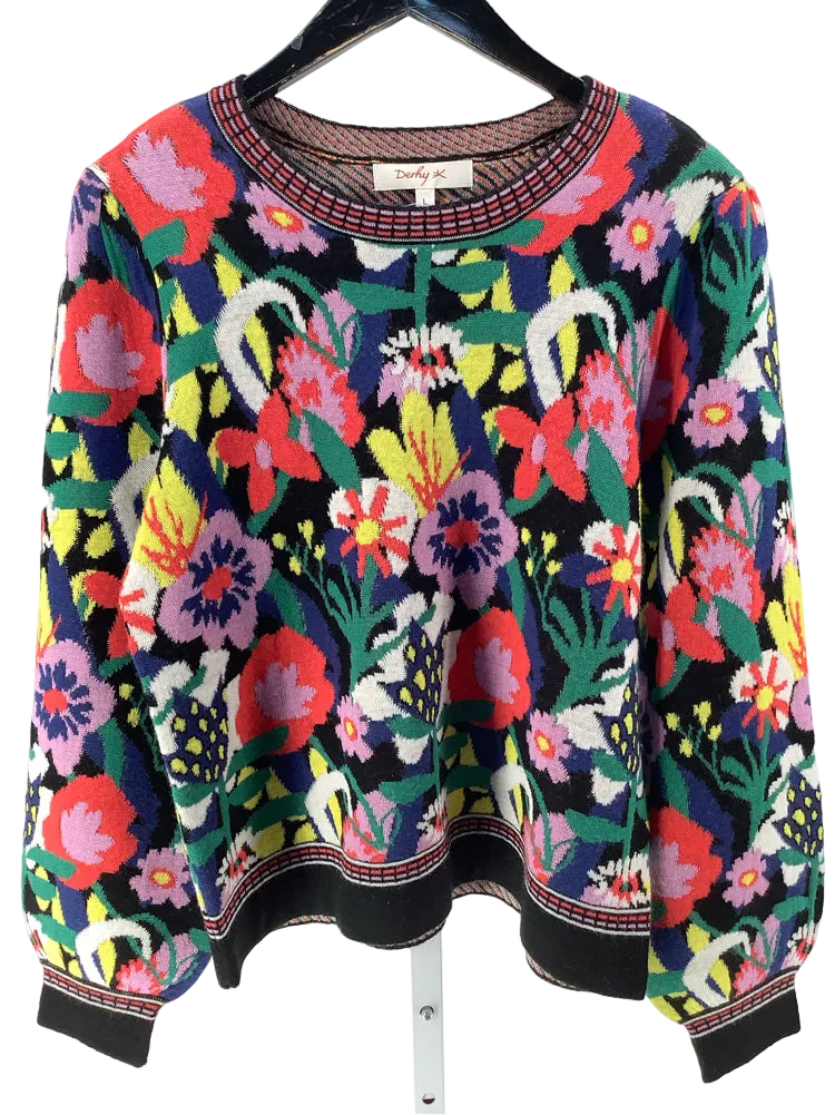 Derhy Size L Black multi Sweater